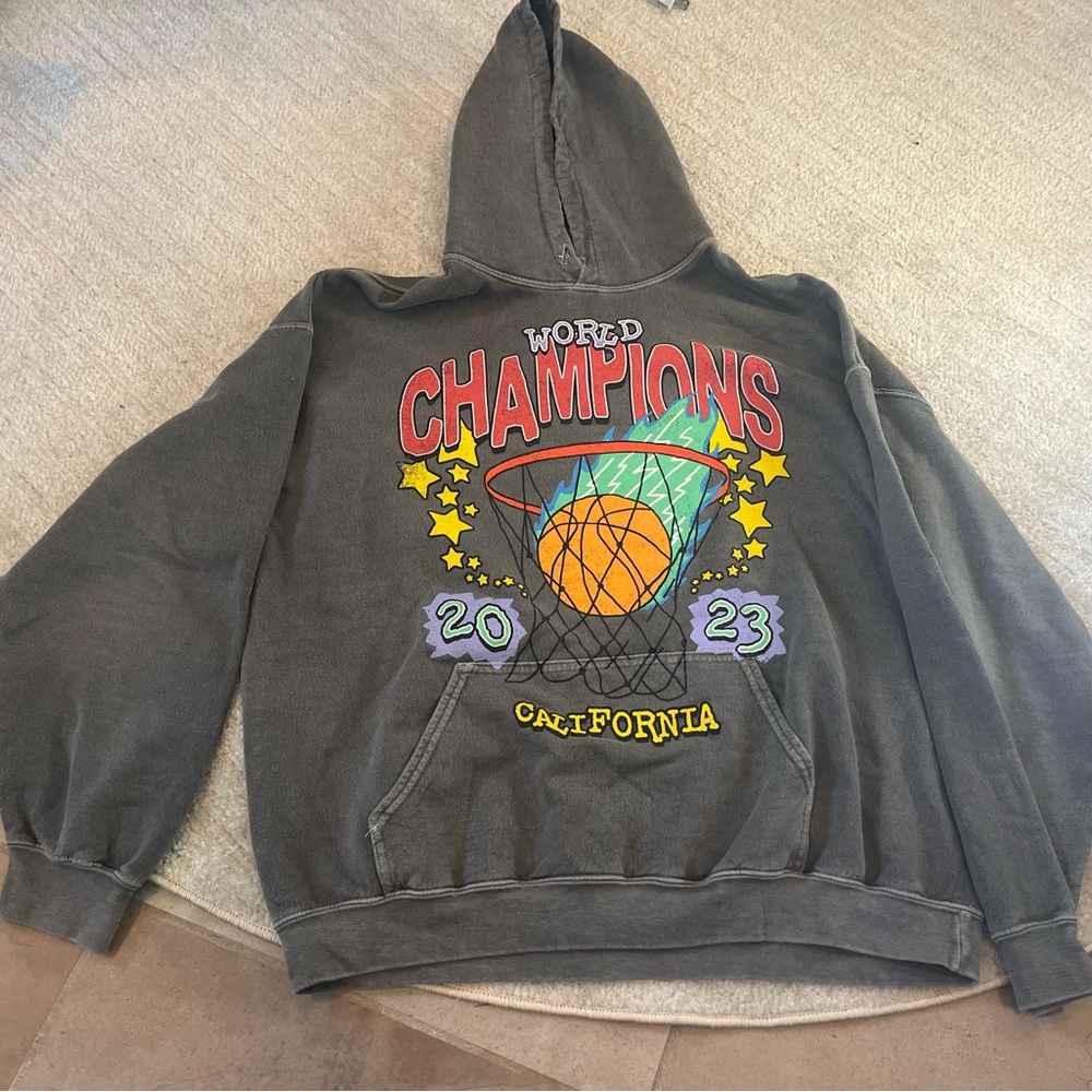 Gray hoodie sweatshirt